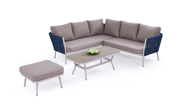 Móveis de sofá de corda para hotel ao ar livre