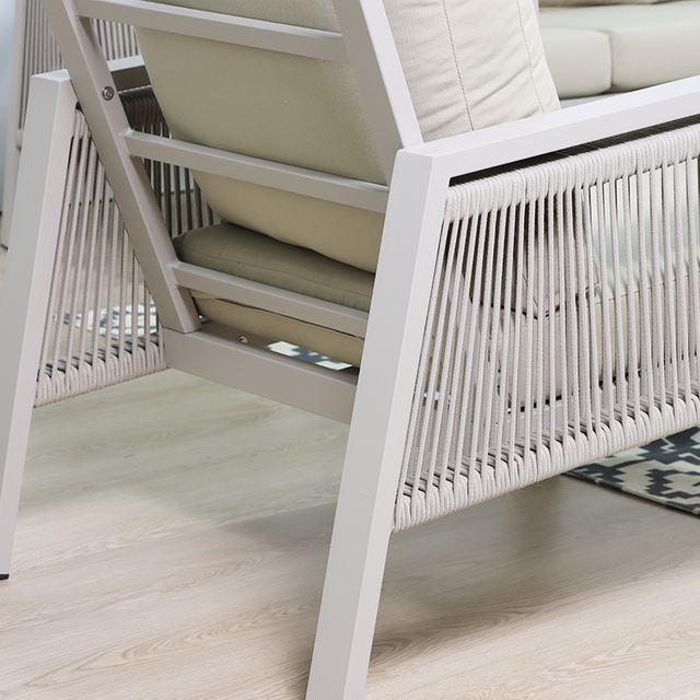 Sofá de jardim de lazer de corda de luxo de alta qualidade